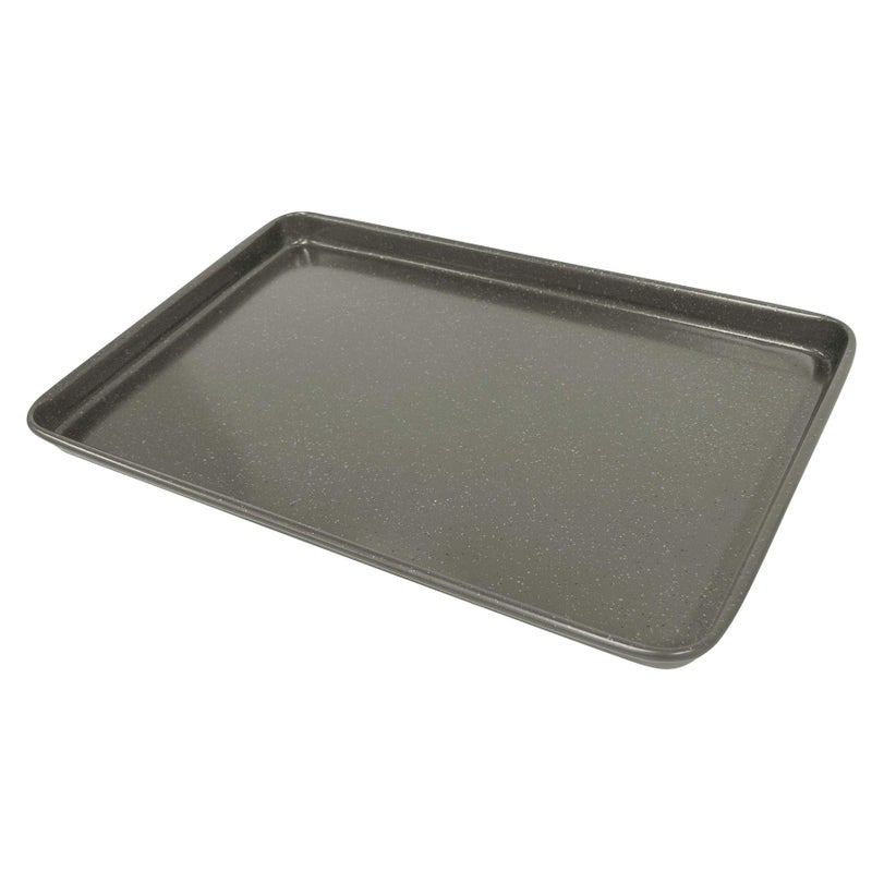 casaWare 2pc Ultimate Commercial Weight 15 x 10 x 1-Inch Cookie Sheet Set (Silver Granite) - Image 3